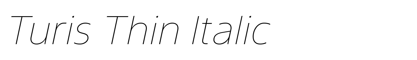 Turis Thin Italic